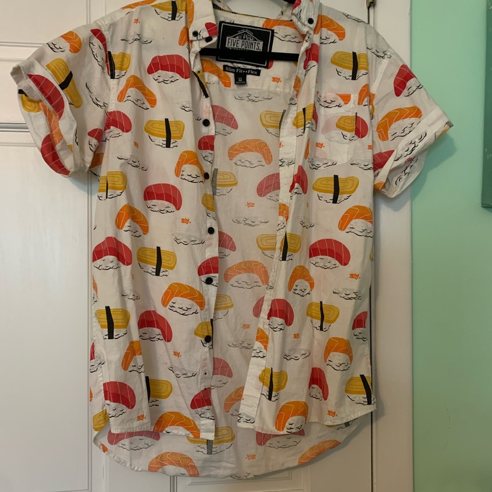 Sushi Print Button Down
